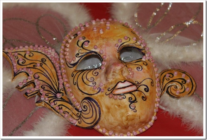 Maschera di carnevale in sugar paste